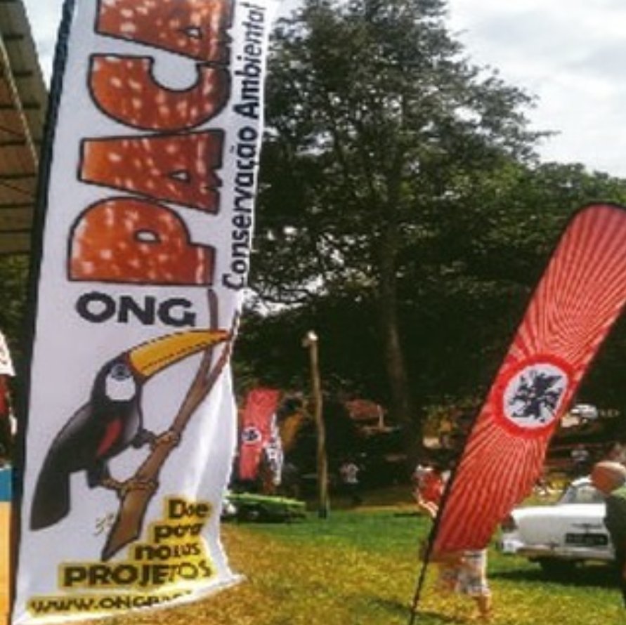 Bandeira ONG PACA no evento